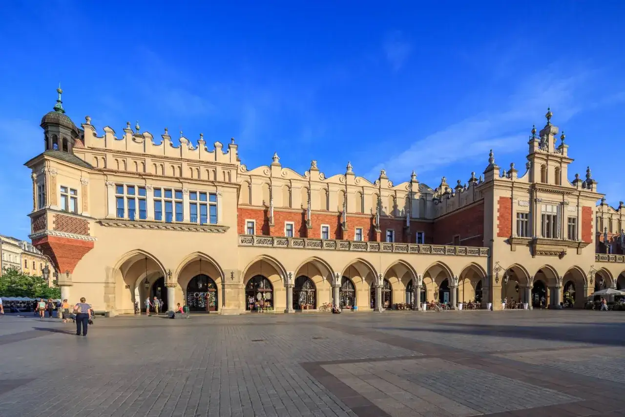 Rynek Główny Kraków Sukiennice Kościół Mariacki