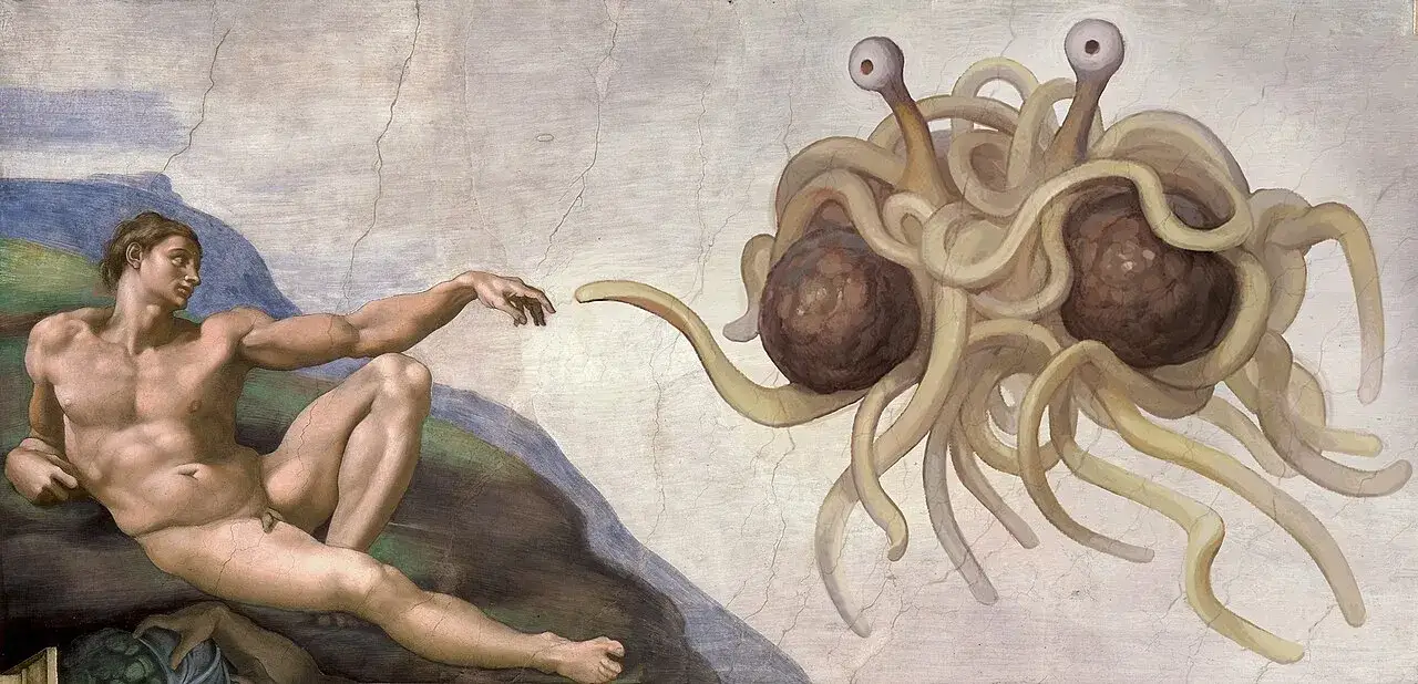 Latający Potw&oacute;r Spaghetti grafika
