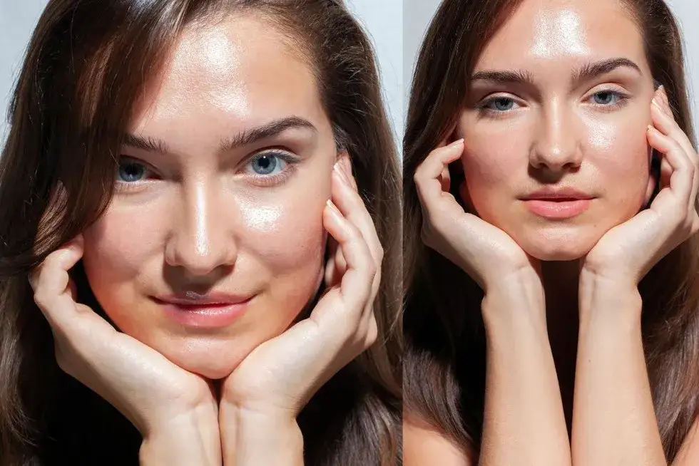 krem Nivea na twarz przed i po