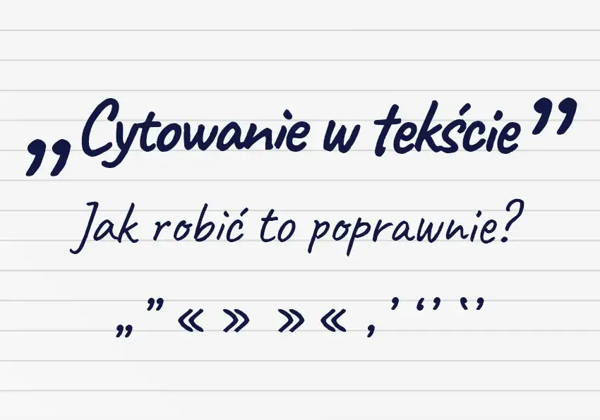 różne sposoby cytowania tekstu przykłady