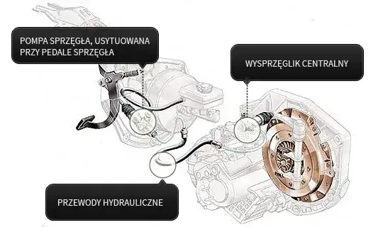 objawy uszkodzonej pompy sprzęgła schemat