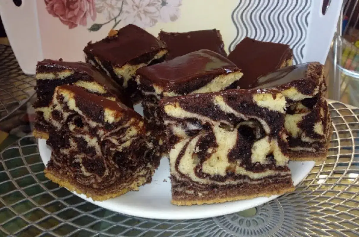 Ciasto zebra nieudane, marmurkowe