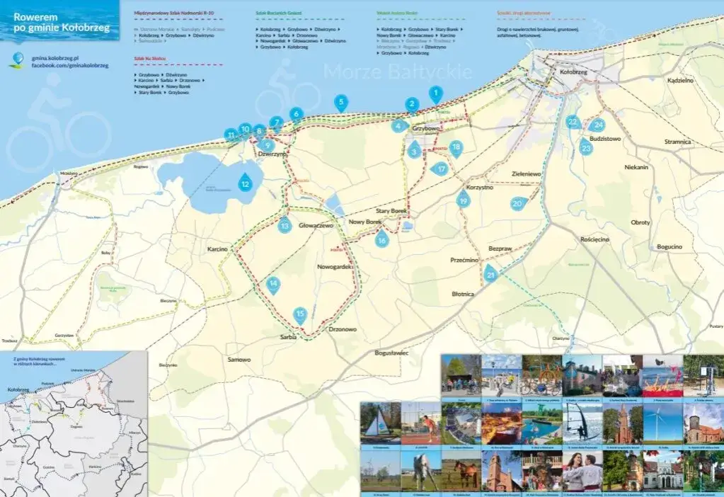 Mapa najlepszych tras rowerowych nad morzem