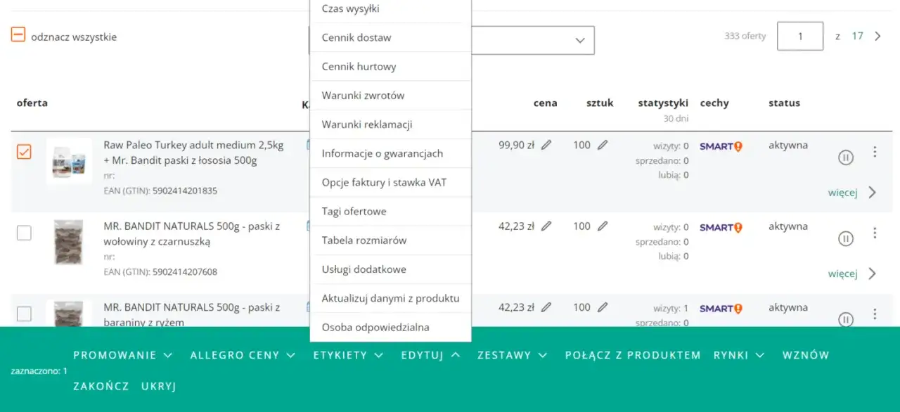 przykładowe dozwolone tagi html allegro