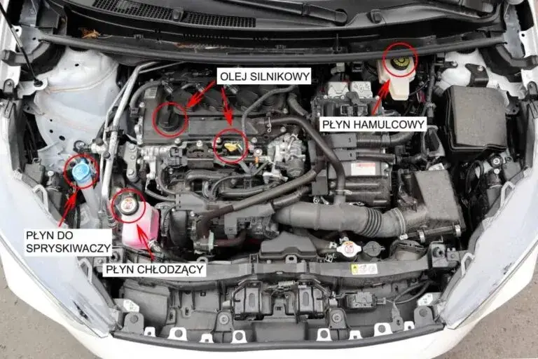 Komora silnika Toyota Yaris ogólny widok