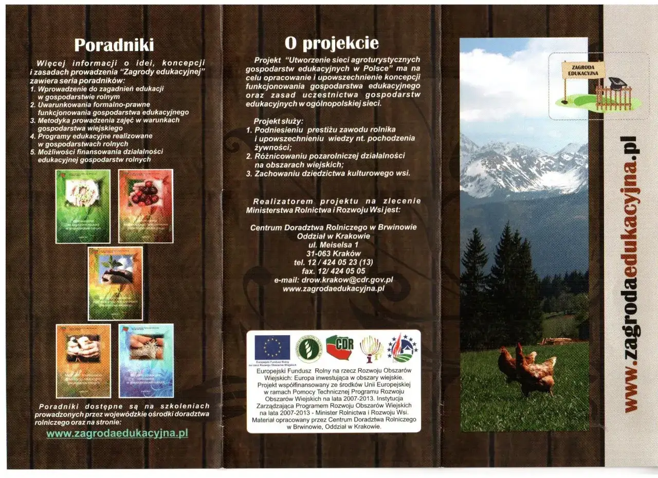 plan zagrody edukacyjnej z podziałem na strefy