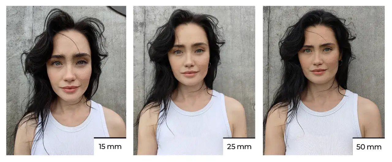 przed i po obr&oacute;bce portretu smartfonem