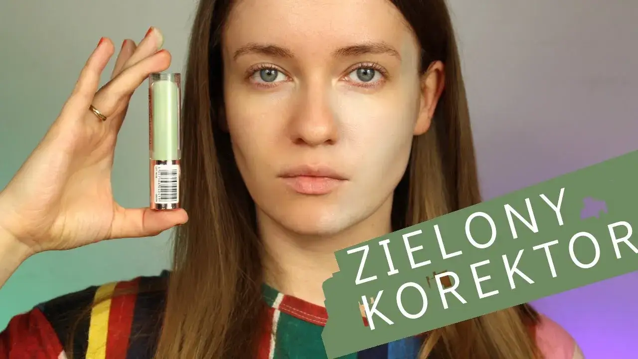 jak nakładać zielony korektor na pryszcza