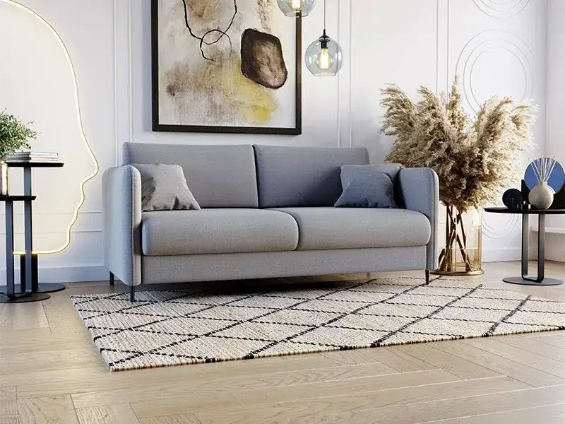 sofa z funkcją spania codziennego stelaż włoski