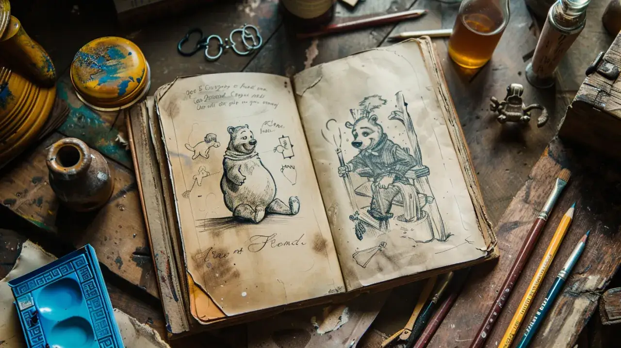 Zdjęcie Szkice Kubusia Puchatka - magia ilustracji książkowych z klasycznej serii 