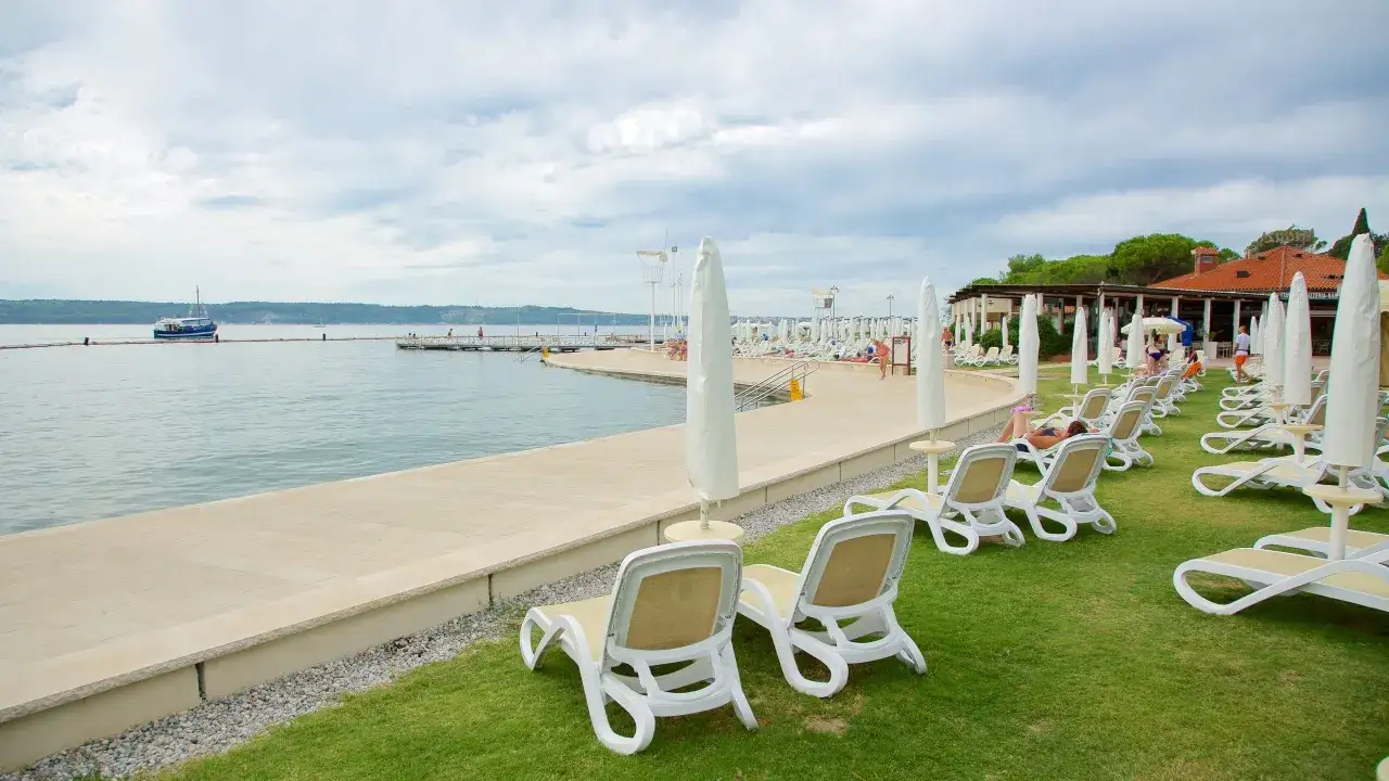 Portoroz Slovenia sandy beach luxury resort