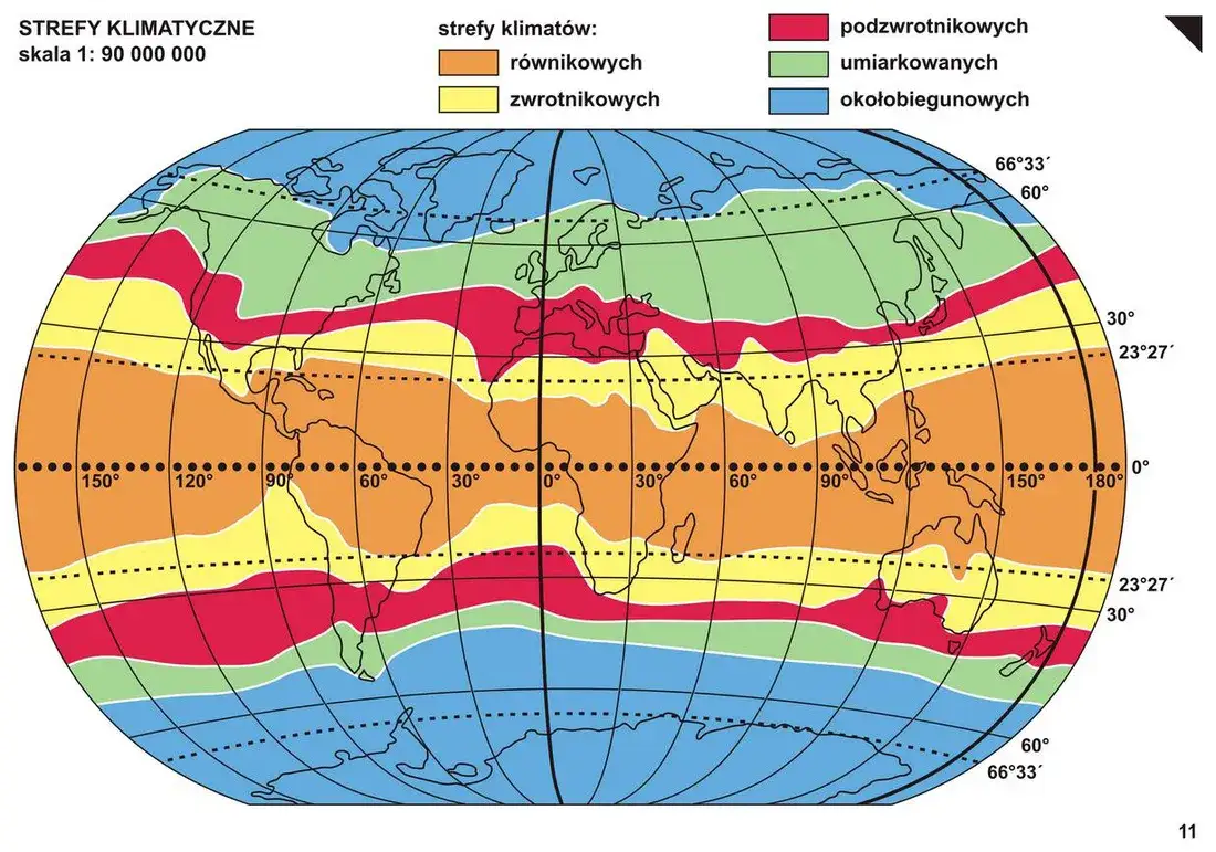 mapa stref klimatycznych świata