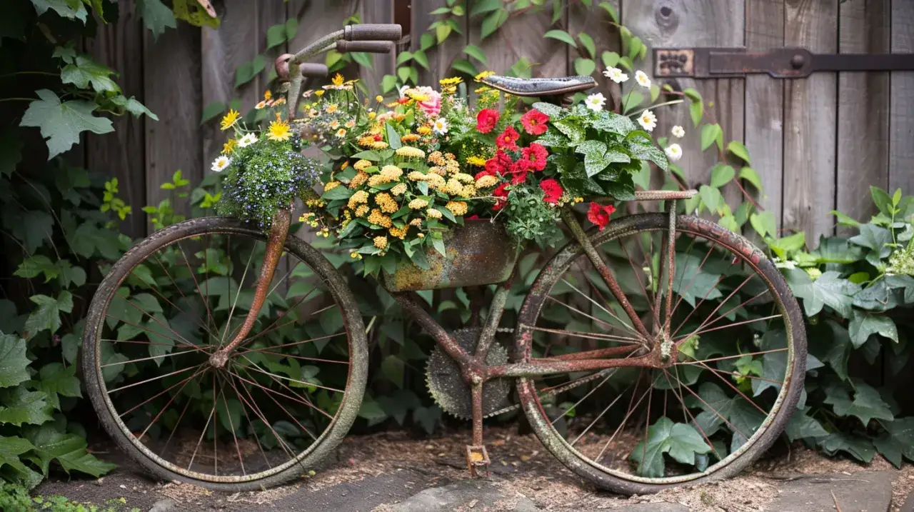 Zdjęcie Kwietnik rower – Dekoracyjne rozwiązania: jak wykorzystać kwietnik rower?