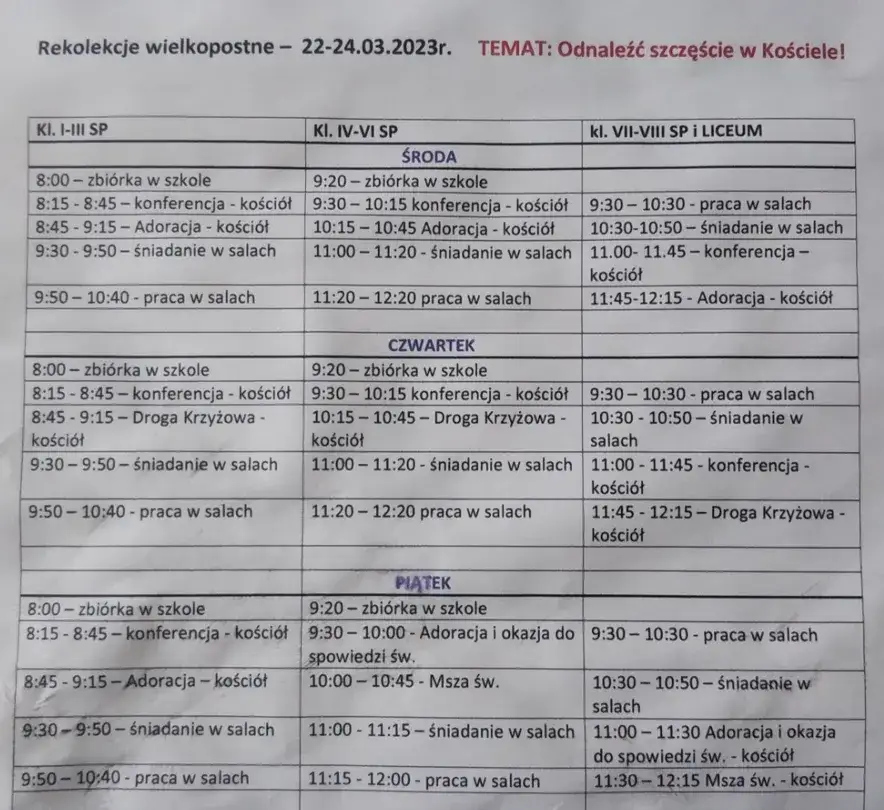 Zdjęcie Jak zorganizować rekolekcje w szkole, aby były niezapomniane i efektywne