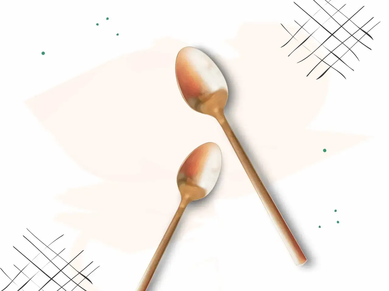 łyżka stołowa i łyżeczka z cukrem