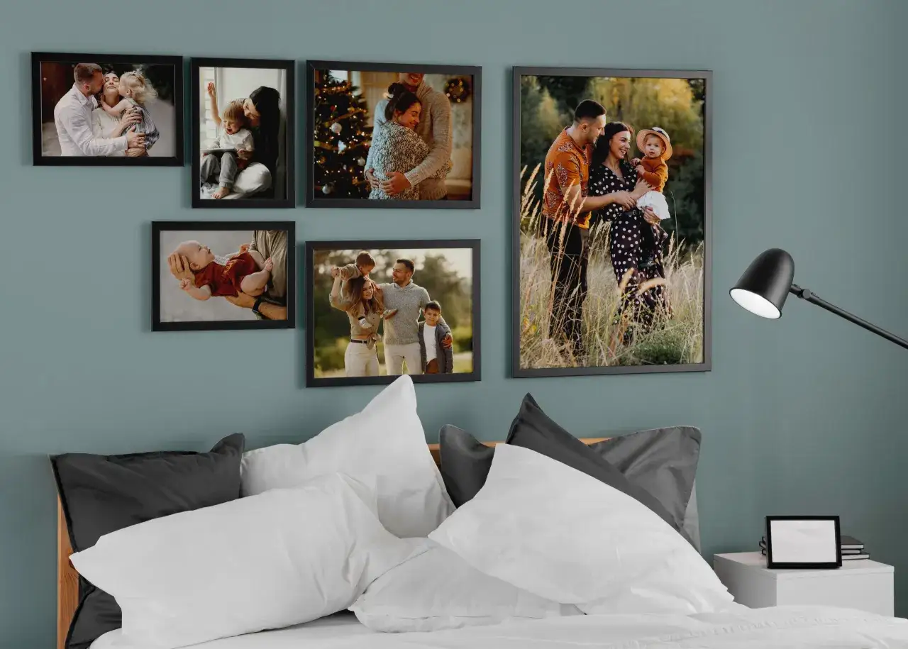 inspiracje galeria zdjęć na ścianie r&oacute;żne style