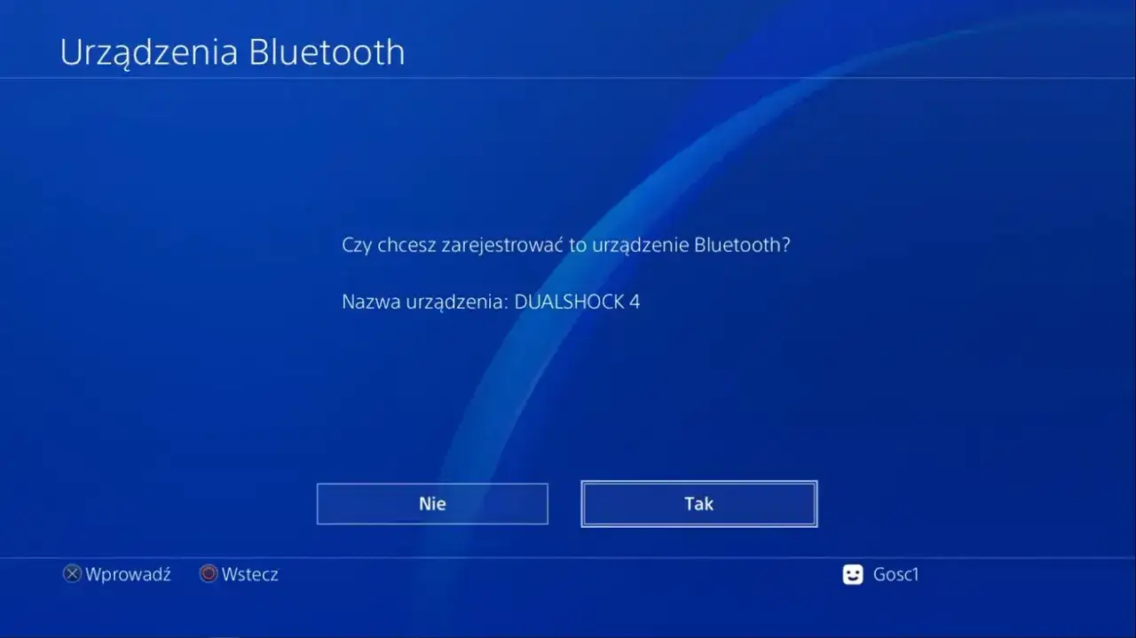 pad ps4 tryb parowania