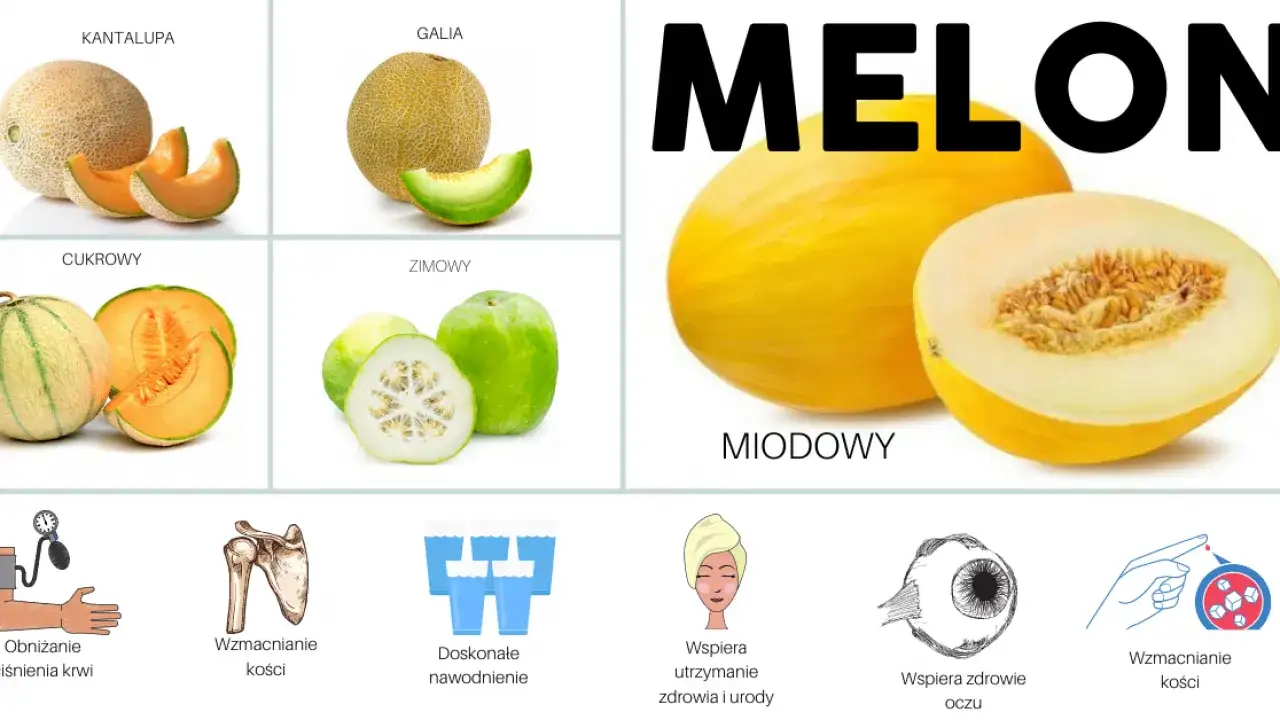 melon właściwości odchudzające infografika