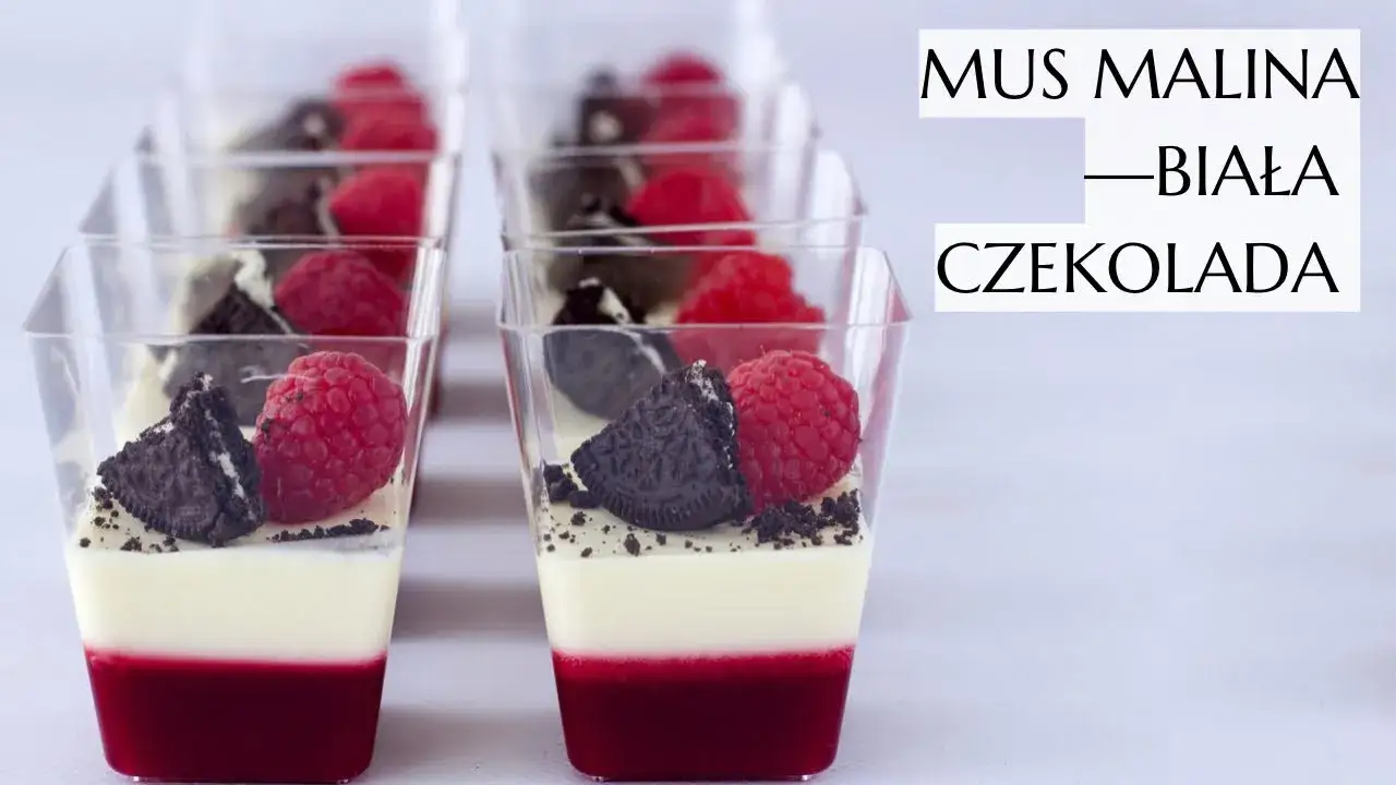 Mus malinowy z białą czekoladą