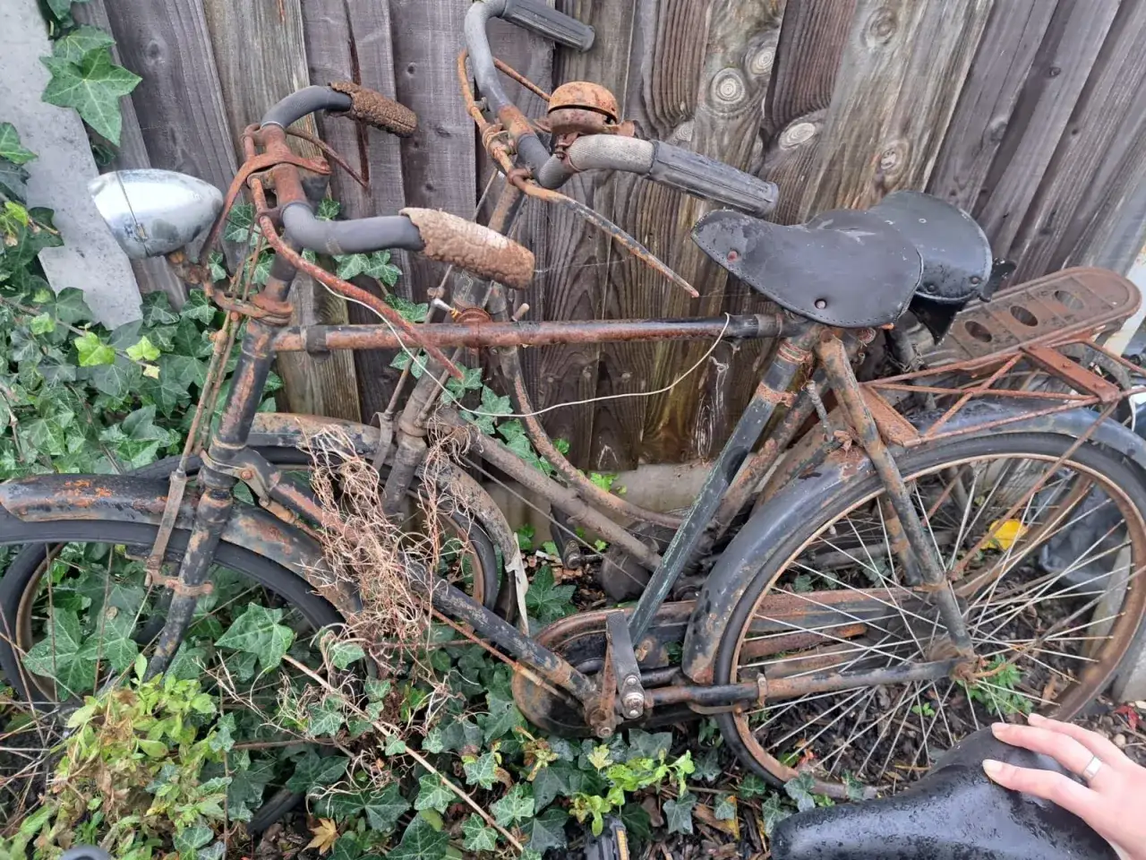 Zardzewiały rower, który wygląda na porzucony, może być problemem, gdzie wyrzucić stary rower.