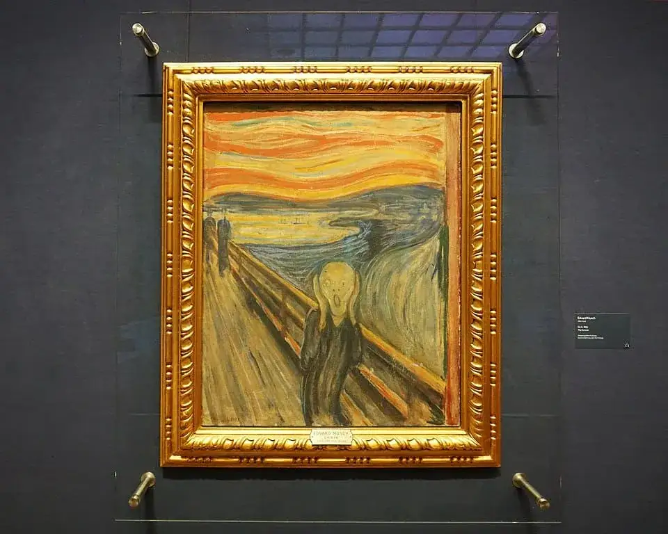 Wnętrze Muzeum Muncha z obrazem Krzyk