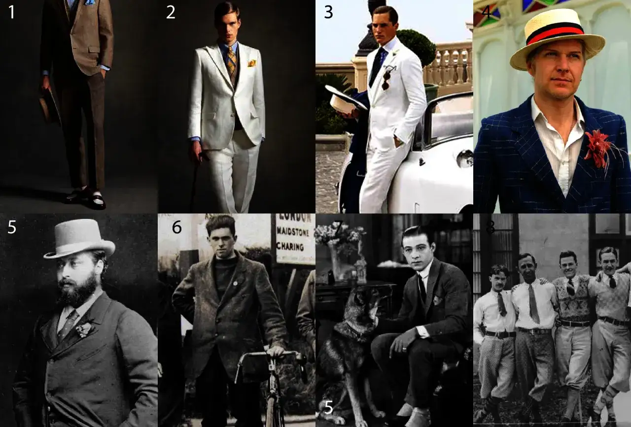 Męski garnitur lata 20. XX wieku