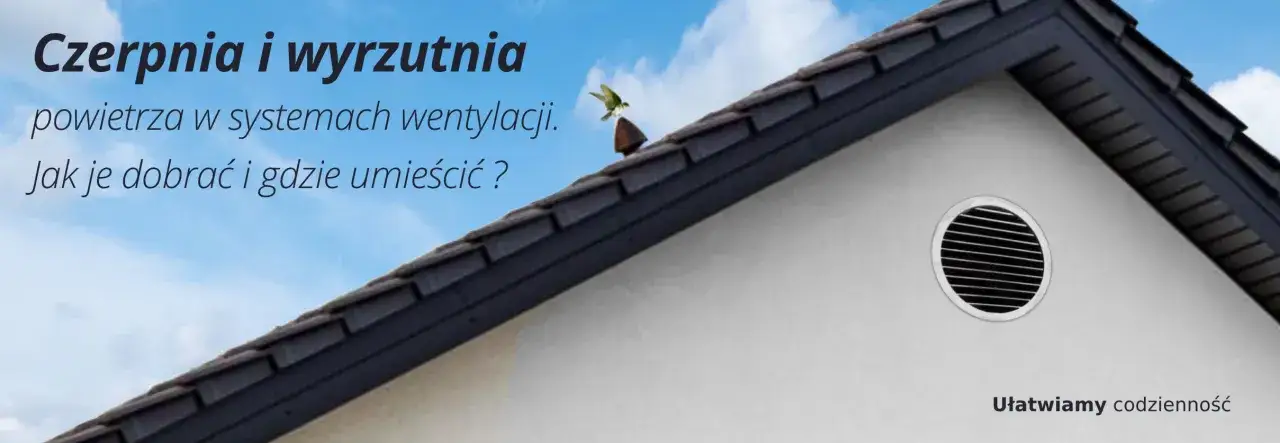 Okrągła wentylacja w ścianie szczytowej domu, dyskretnie wkomponowana w elewację.