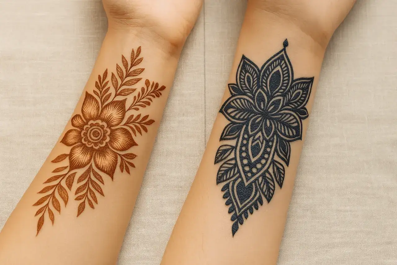 Naturalna henna a czarna henna r&oacute;żnice