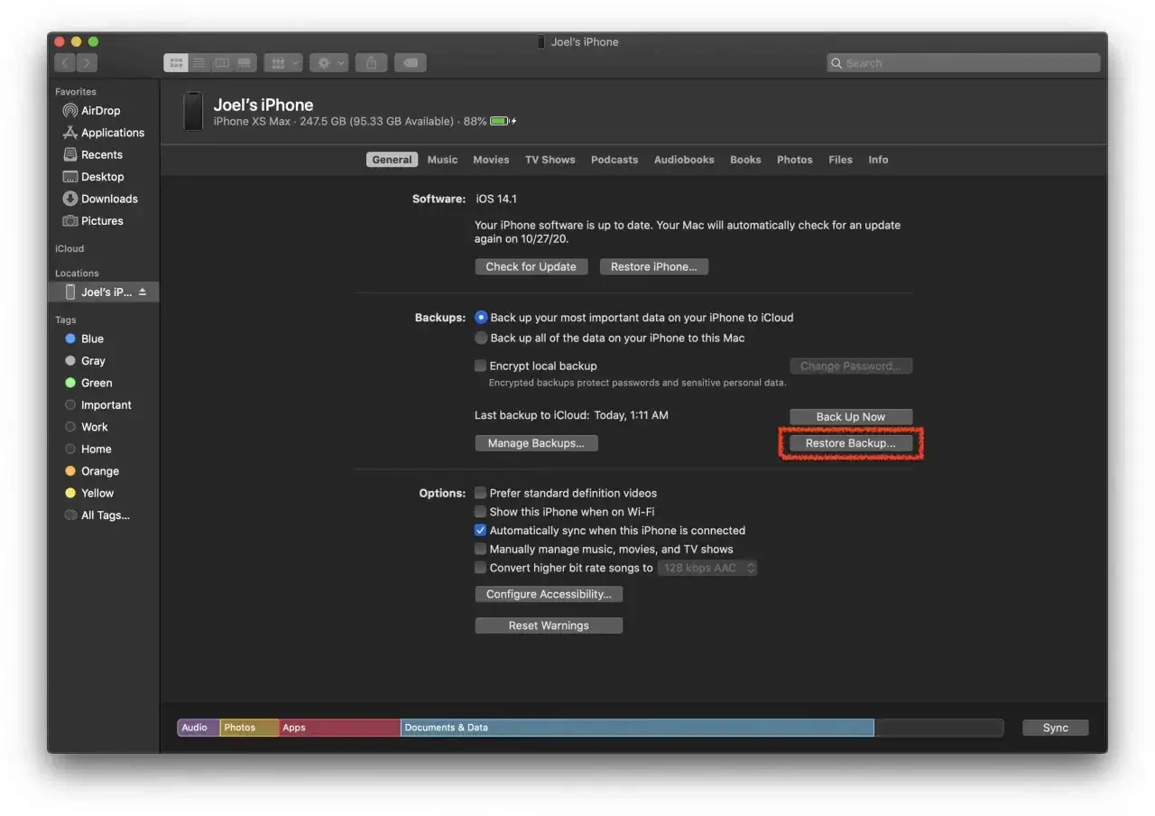 Strona iCloud.com odzyskiwanie kontakt&oacute;w