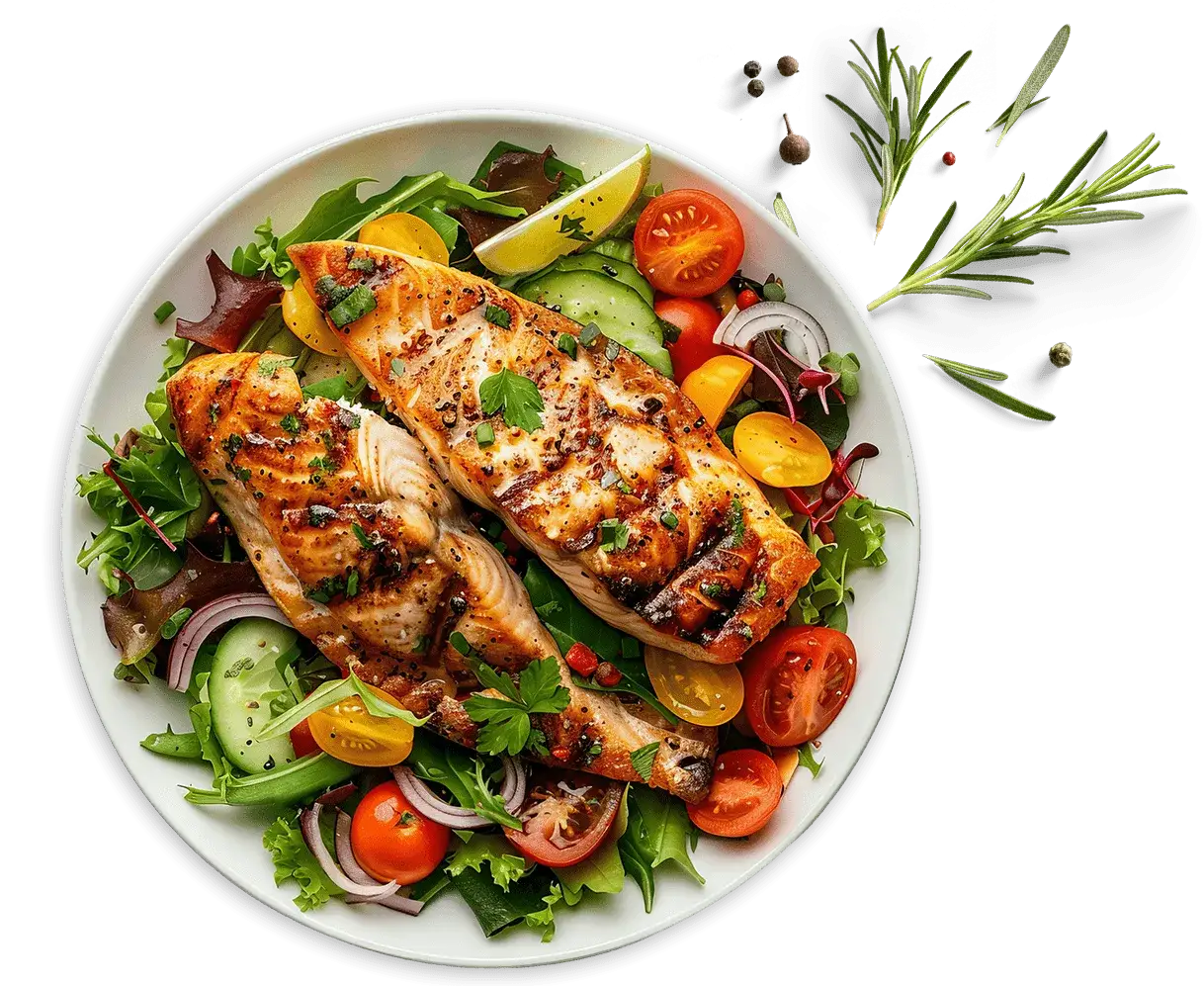 Talerz zdrowej diety obniżającej cholesterol