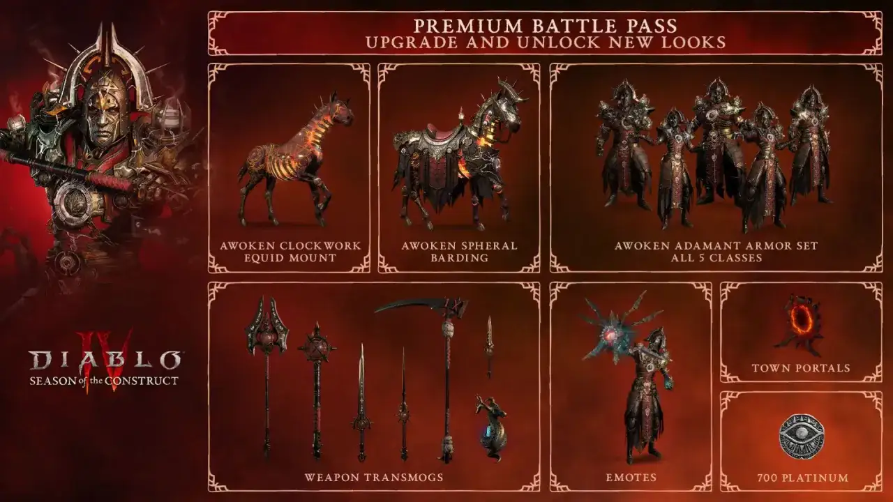 Diablo 4 Battle Pass rewards