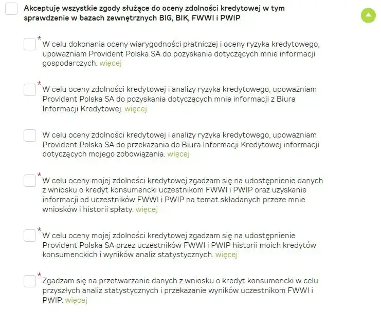 proces wnioskowania o pożyczkę online Provident
