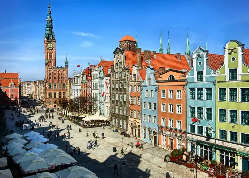 Długi Targ Gdańsk panorama