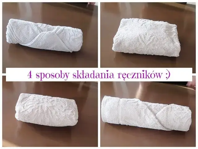r&oacute;żne metody składania ręcznik&oacute;w w hotelu