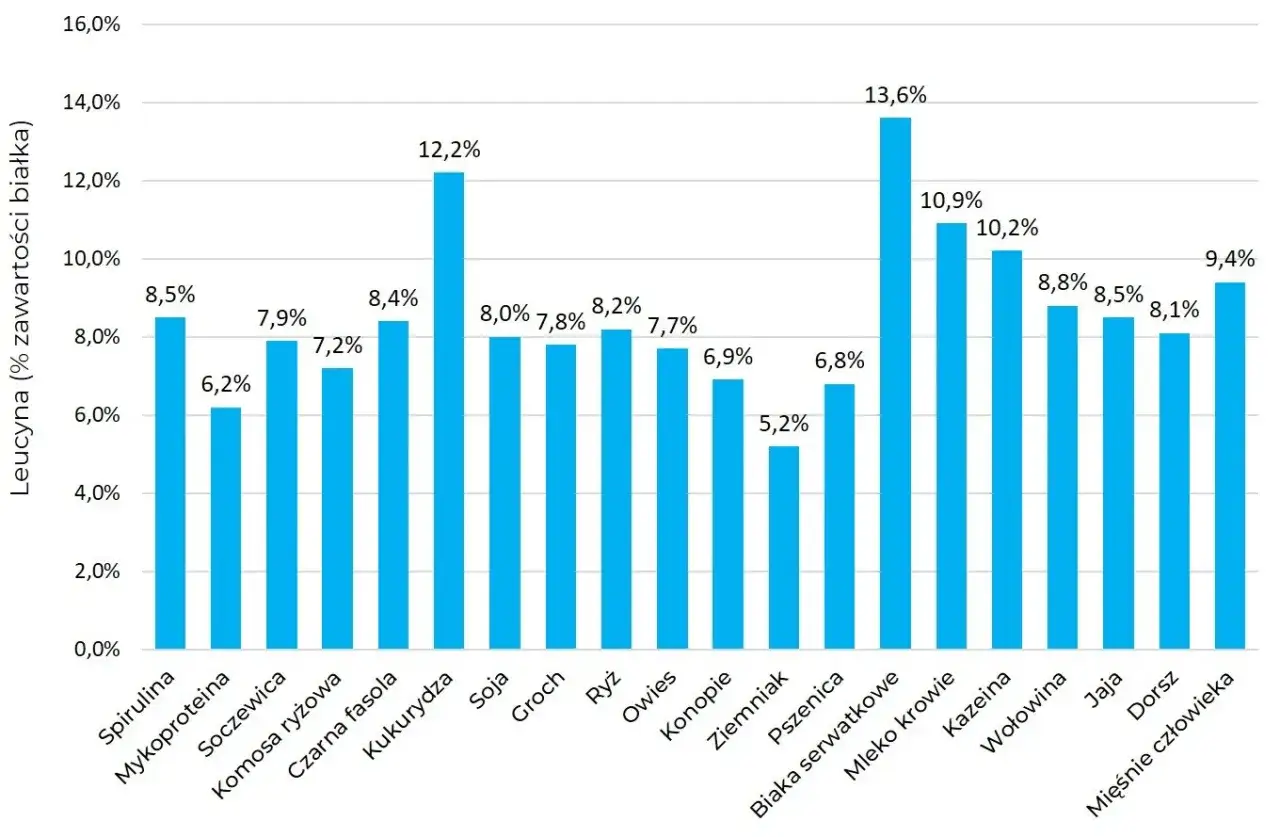 różnica w przyswajalności białka roślinnego i zwierzęcego wykres