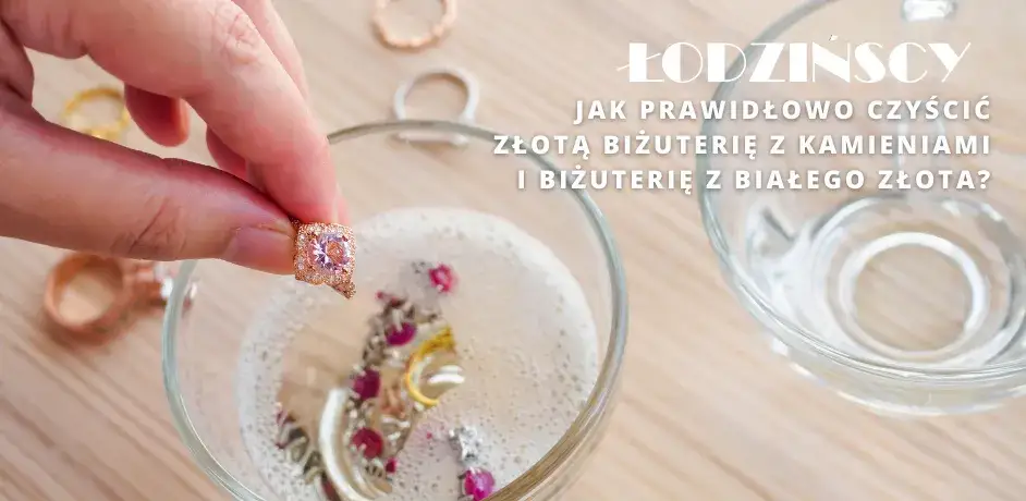 czyszczenie złotej biżuterii z kamieniami szlachetnymi