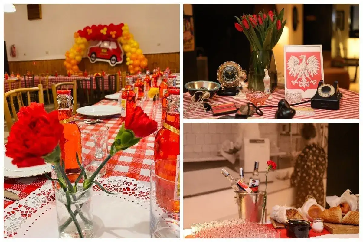 Impreza w stylu PRL dekoracje i atmosfera