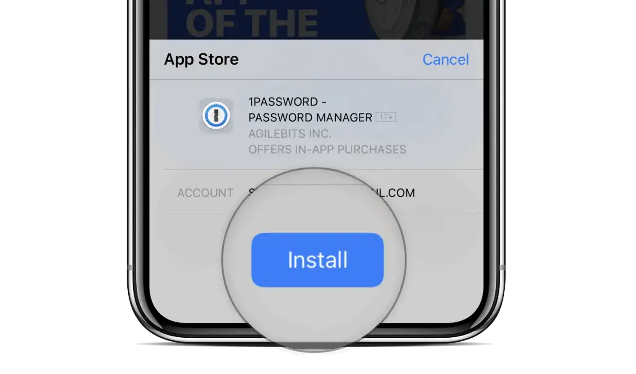App Store iPhone X download button