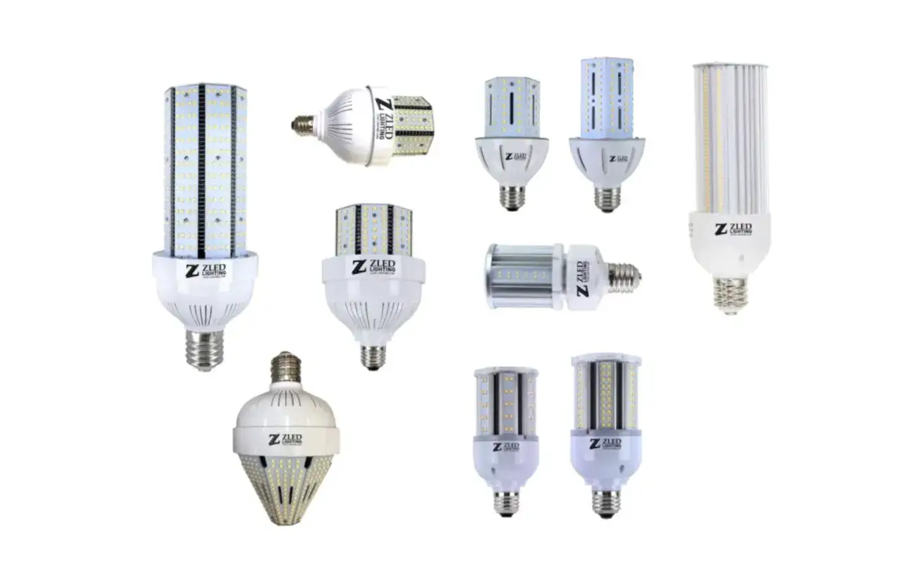 Różnica między ar111 a es111 jest widoczna na zdjęciu. Różne modele żarówek LED ZLED Lighting.