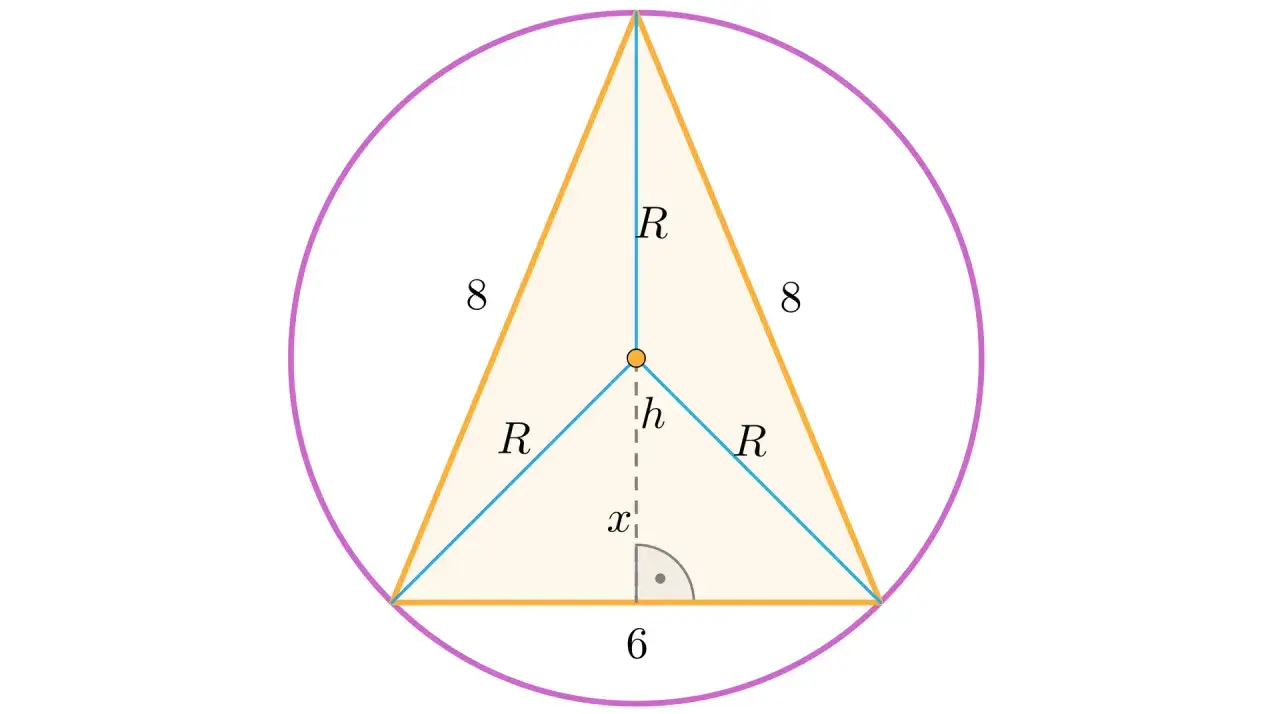 tr&oacute;jkąt r&oacute;wnoboczny okrąg wpisany opisany wysokości