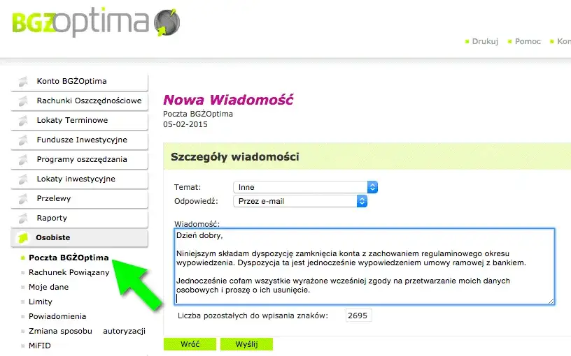 Przygotowanie do zamknięcia konta bankowego checklist