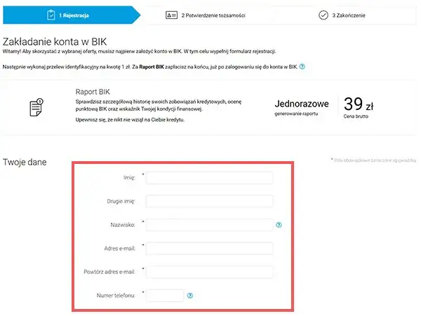 proces sprawdzania BIK krok po kroku