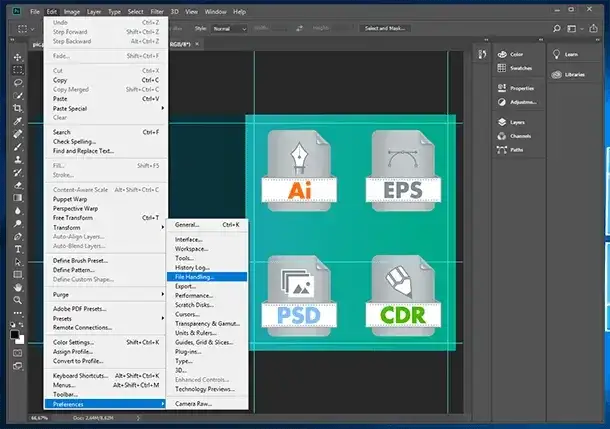 Photoshop zapisywanie kopii PSD