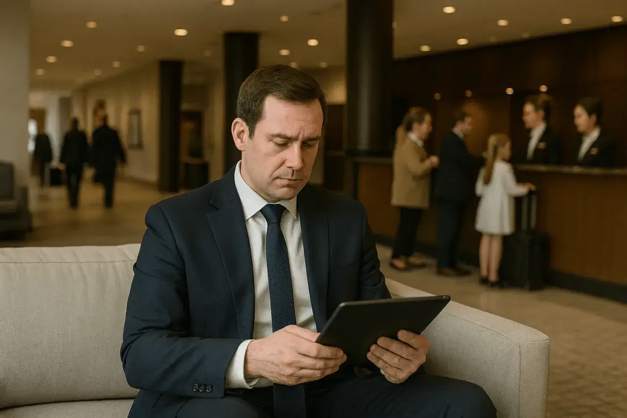 tajemniczy gość hotelowy audytor