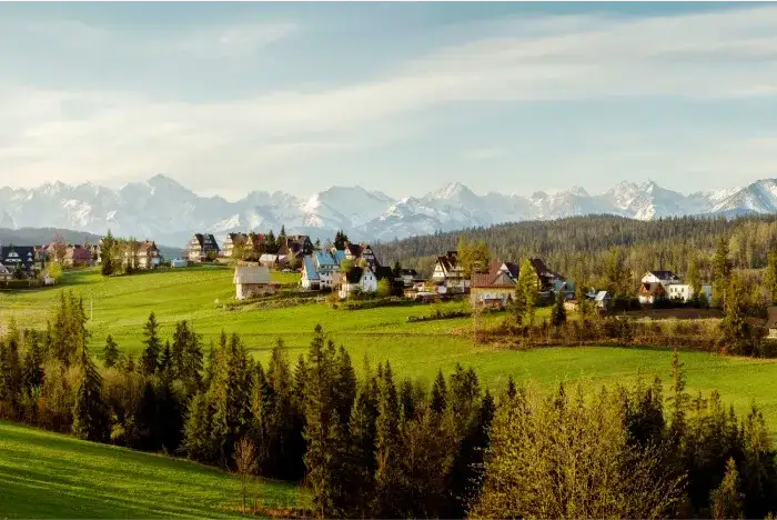 Bukowina Tatrzańska widoki na Tatry