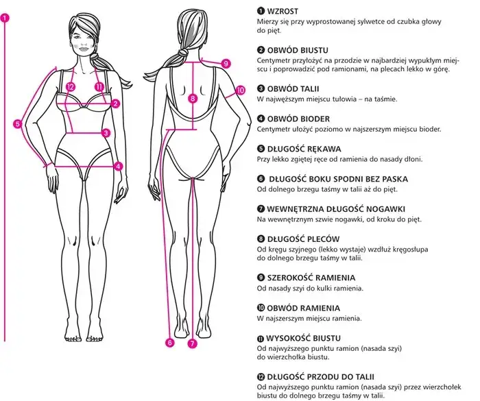 Jak prawidłowo zdjąć miarę do szycia bluzki