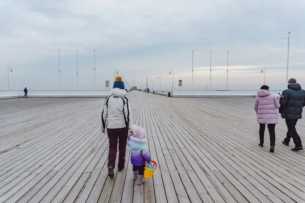 Sopockie Molo z dziećmi