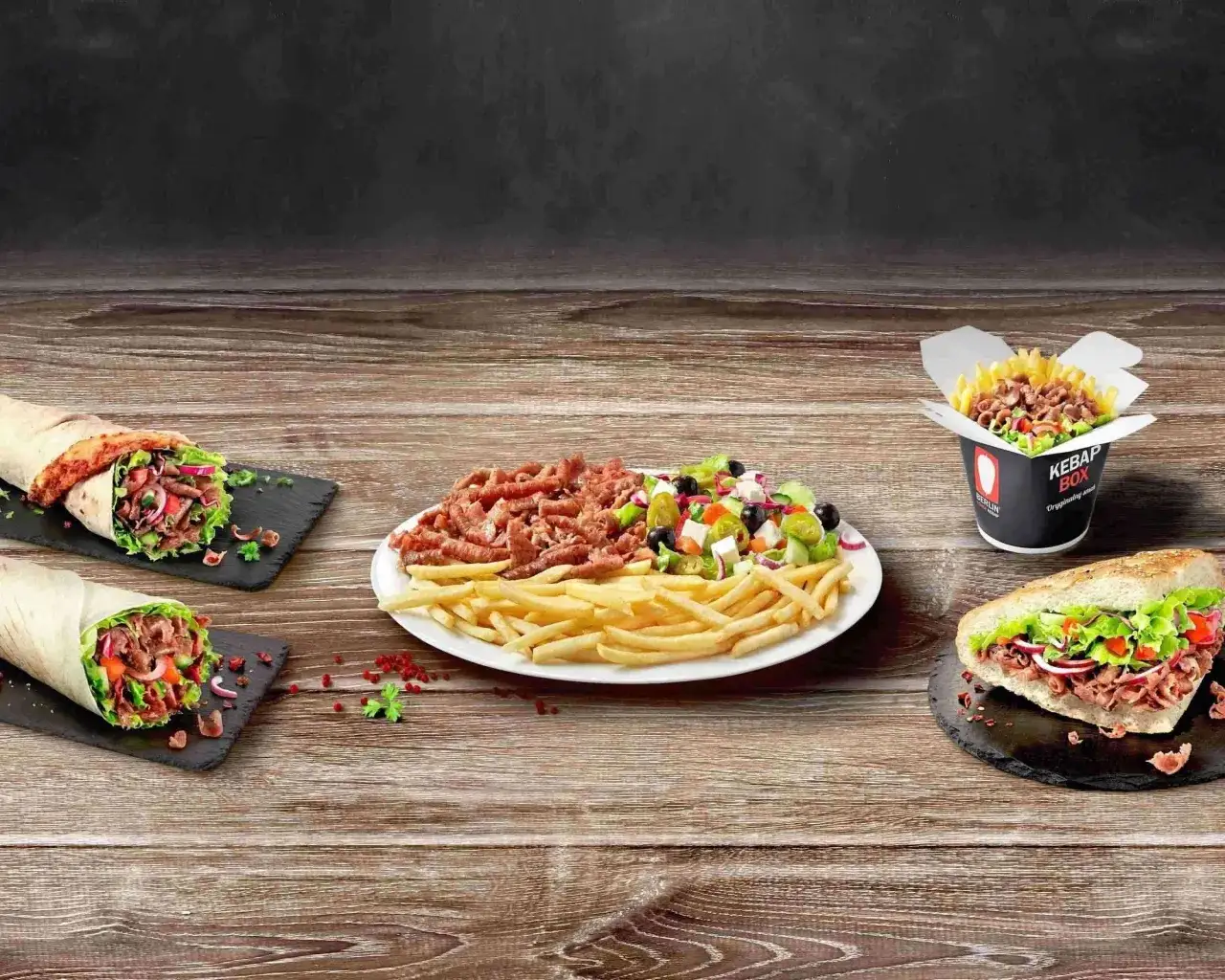 nowoczesny kebab w bułce Berlin