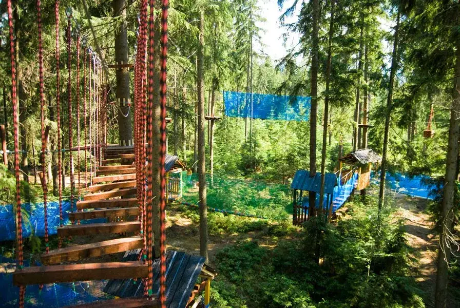 Park Linowy Stary Bór trasy dla dzieci i dorosłych