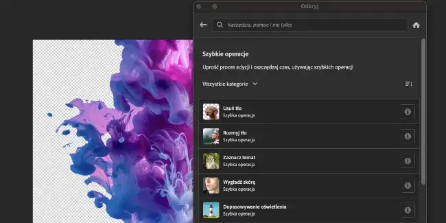 Usuwanie tła Photoshop AI
